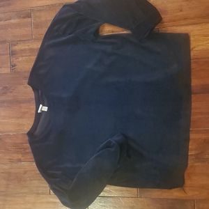 Black velvet sweater